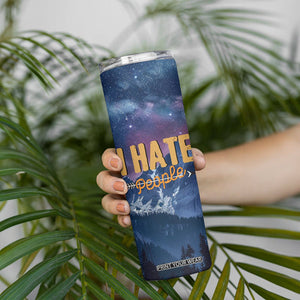 Funny Rude Bear Skinny Tumbler Shu Duh Fuh Cup I Hate People Funny Gag Gifts for Introverts TB10 Print Your Wear
