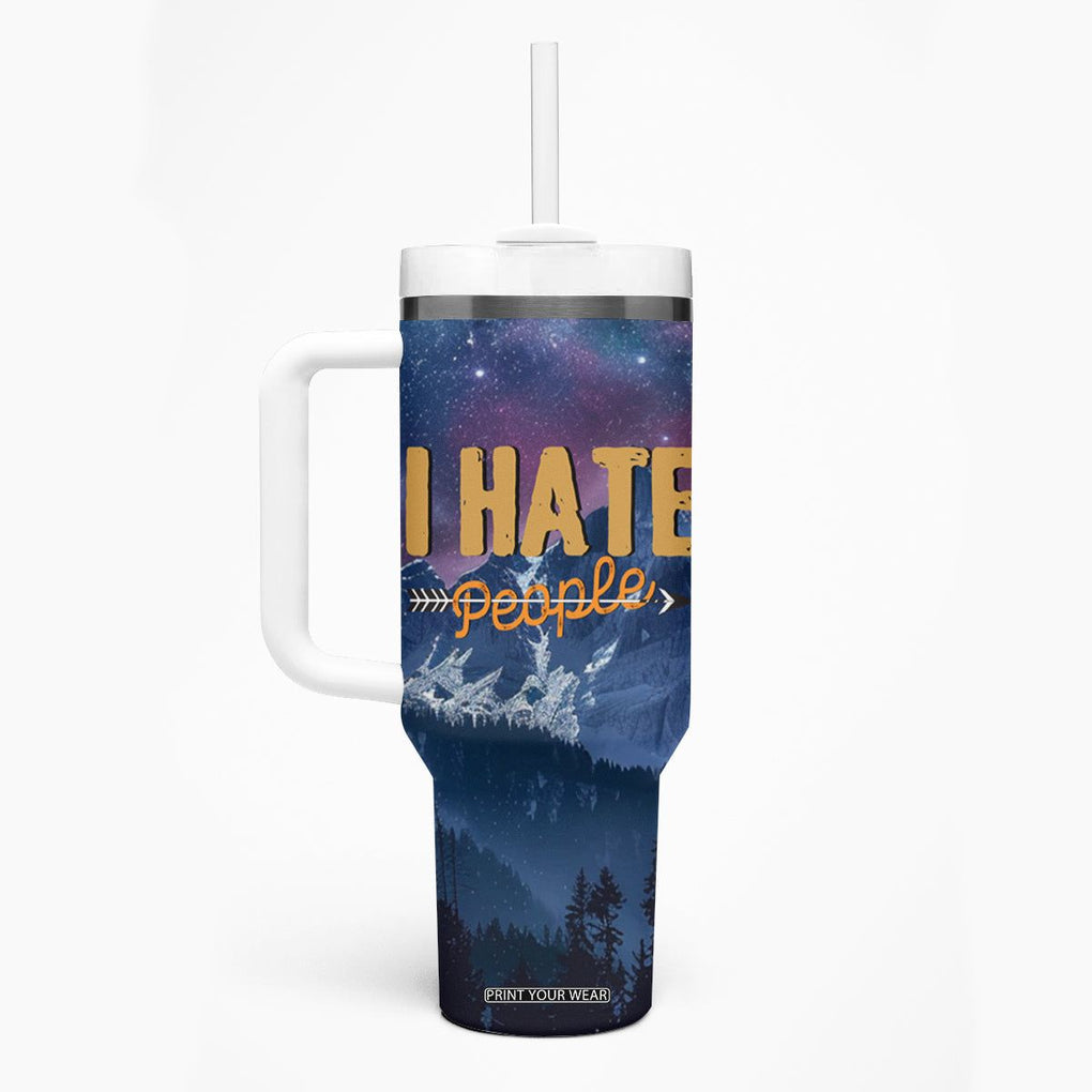 Funny Rude Bear Tumbler With Handle Shu Duh Fuh Cup I Hate People Funny Gag Gifts for Introverts TB10 Print Your Wear