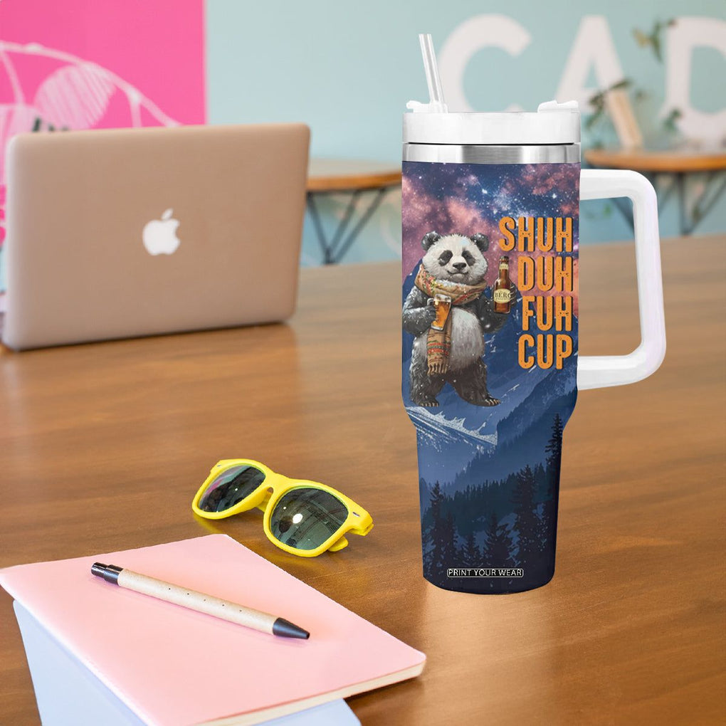 Funny Rude Bear Tumbler With Handle Shu Duh Fuh Cup I Hate People Funny Gag Gifts for Introverts TB10 Print Your Wear