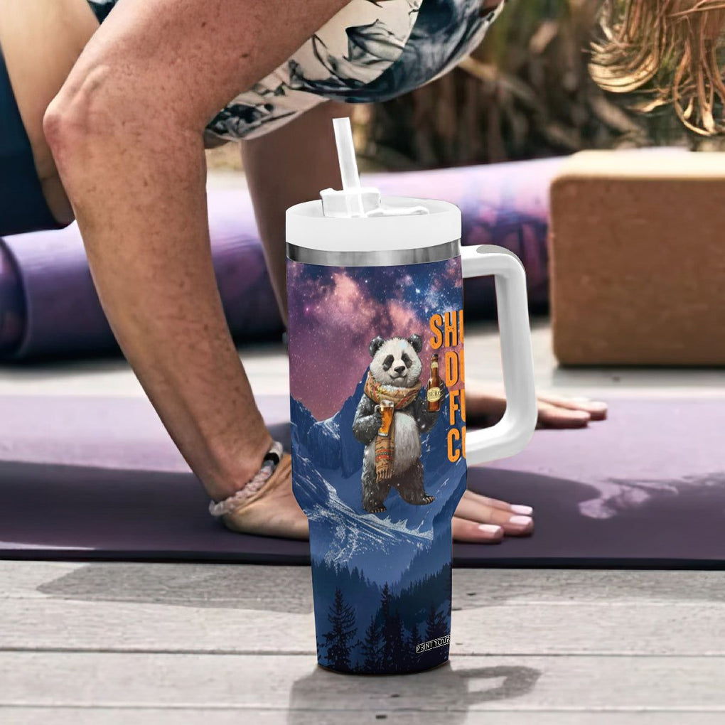 Funny Rude Bear Tumbler With Handle Shu Duh Fuh Cup I Hate People Funny Gag Gifts for Introverts TB10 Print Your Wear