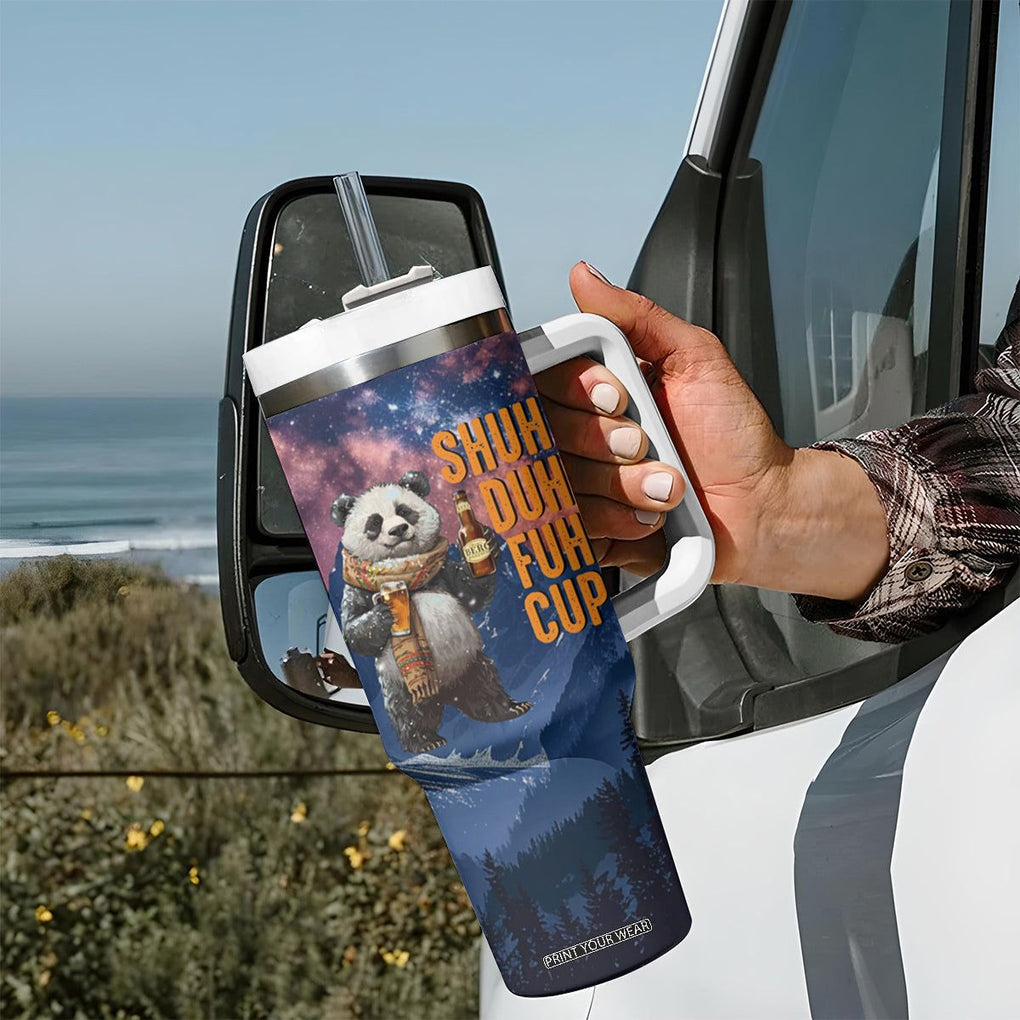 Funny Rude Bear Tumbler With Handle Shu Duh Fuh Cup I Hate People Funny Gag Gifts for Introverts TB10 Print Your Wear