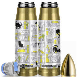 Book Lovers Gifts Bullet Tumbler Library Cat Bookish Gifts For Readers Librarian TB10 White Print Your Wear