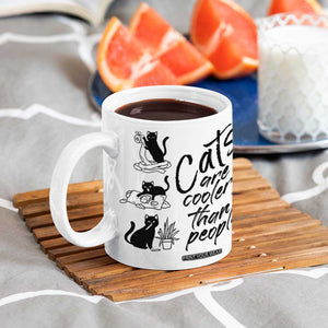 Cat Lover Gifts Coffee Mug Cats Are Cooler Than People Black Cat Mom TB10 Print Your Wear