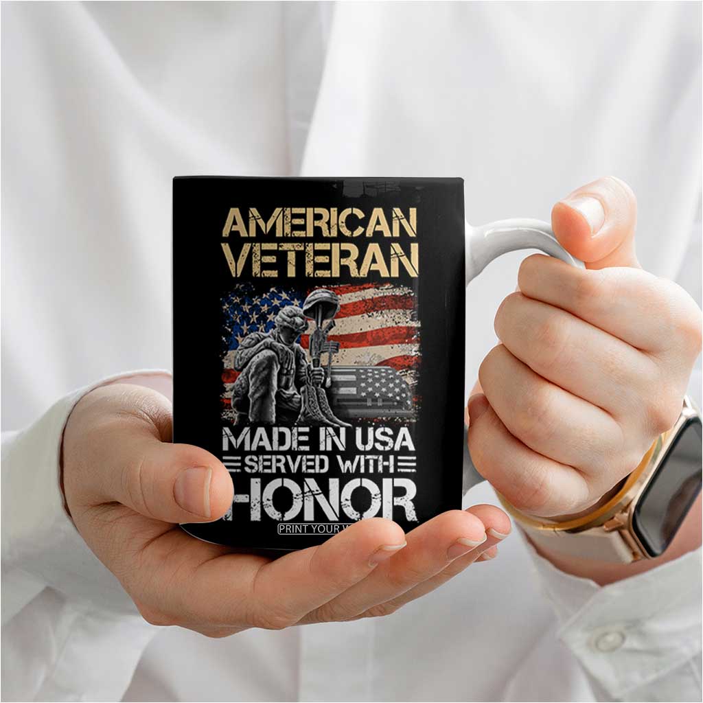 Veteran Of The United States Army Coffee Mug Vintage American Flag TB10 Print Your Wear