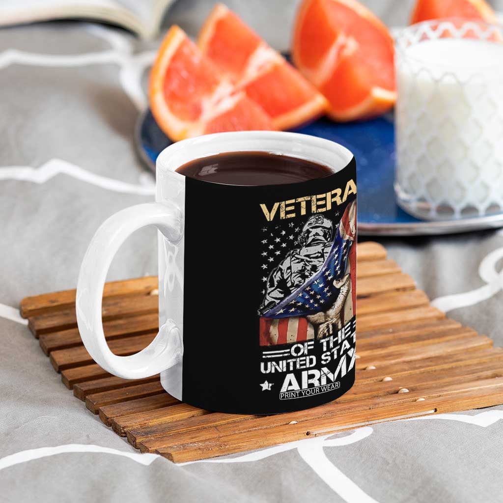 Veteran Of The United States Army Coffee Mug Vintage American Flag TB10 Print Your Wear