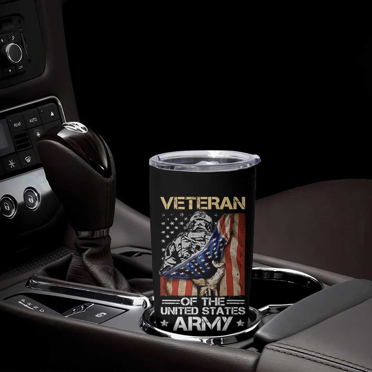 Veteran Of The United States Army Tumbler Cup Vintage American Flag TB10 Print Your Wear
