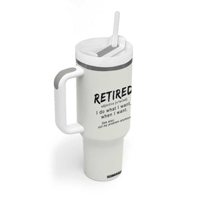 Funny Retirement Gifts Tumbler With Handle Retired Definition Coworker Gag Gifts TB10 Print Your Wear