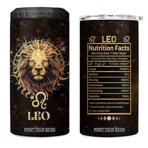 Leo Birthday 4 in 1 Can Cooler Tumbler Born in July August Lion Zodiac Symbol Horoscope Astrology TB10 One Size: 16 oz Brown Print Your Wear