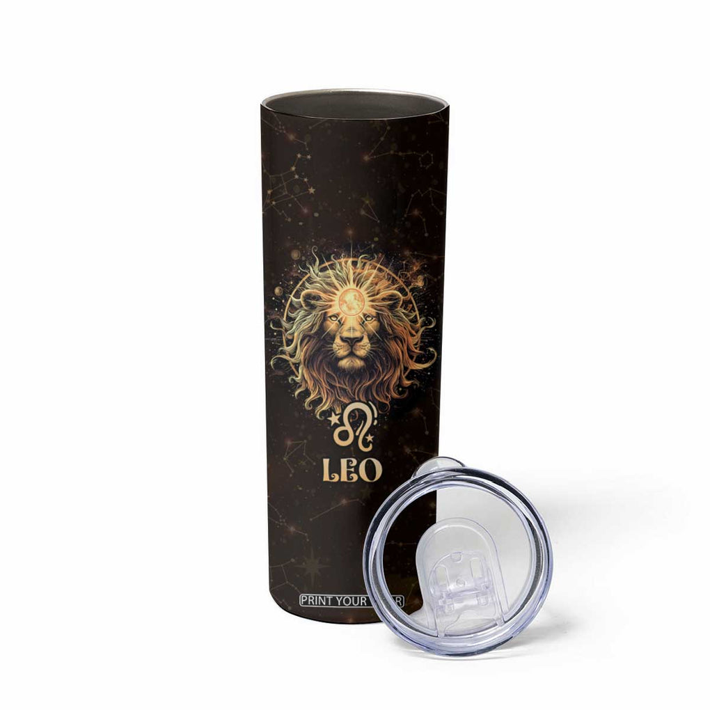 Leo Birthday Skinny Tumbler Born in July August Lion Zodiac Symbol Horoscope Astrology TB10 Print Your Wear