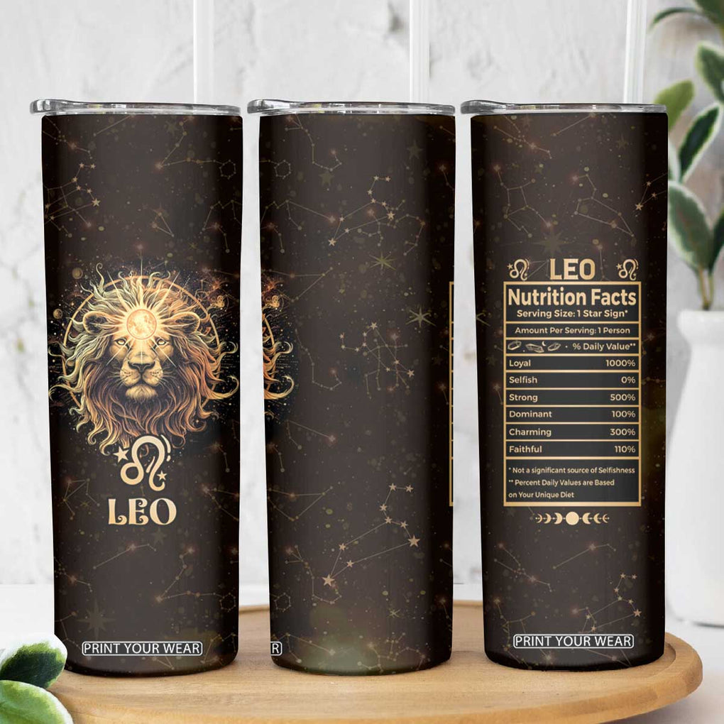 Leo Birthday Skinny Tumbler Born in July August Lion Zodiac Symbol Horoscope Astrology TB10 Print Your Wear