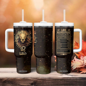 Leo Birthday Tumbler With Handle Born in July August Lion Zodiac Symbol Horoscope Astrology TB10 Print Your Wear