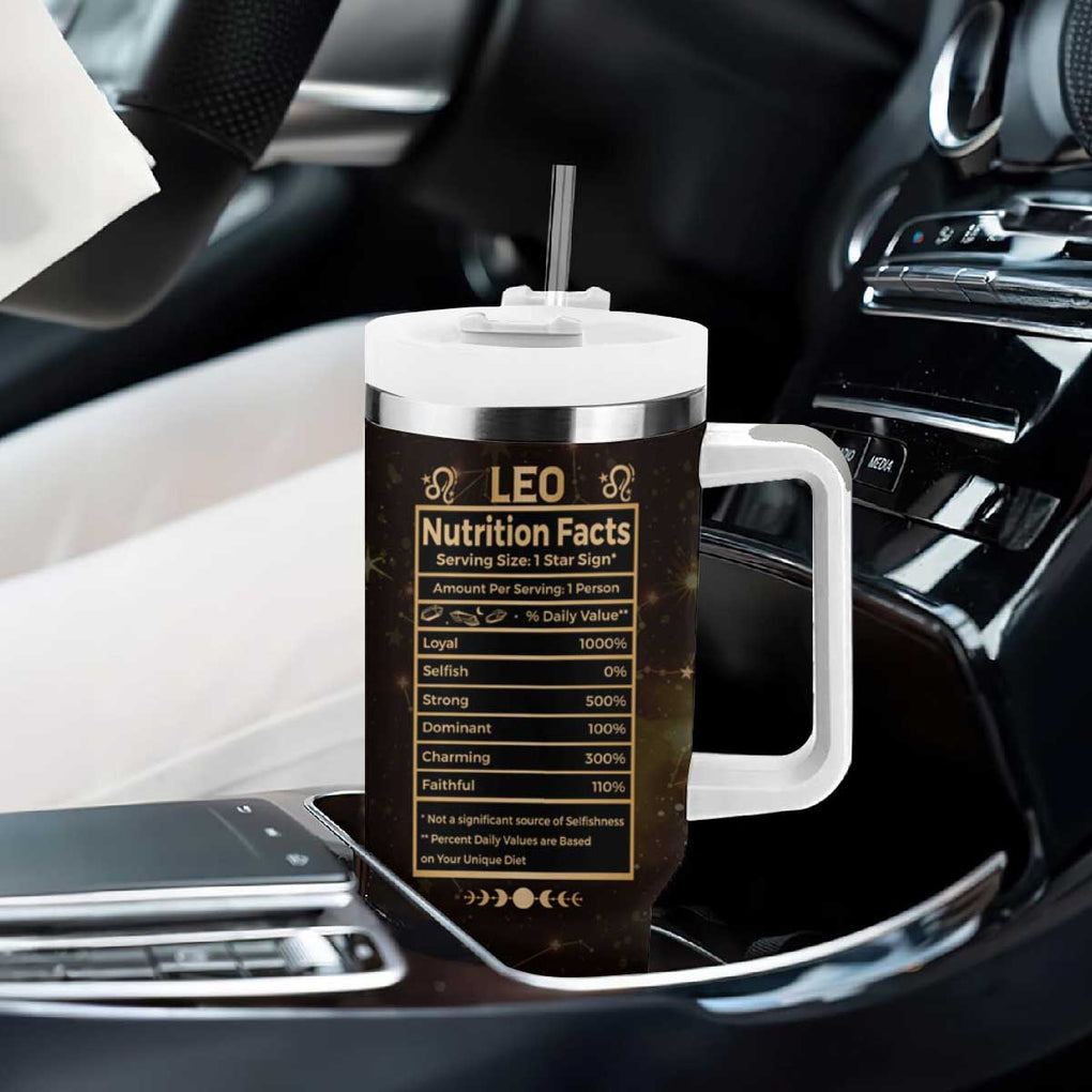 Leo Birthday Tumbler With Handle Born in July August Lion Zodiac Symbol Horoscope Astrology TB10 Print Your Wear