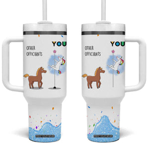 Officiant Gift Tumbler With Handle Funny Thank You Presents For Engagement Wedding Day TB10 One Size: 40 oz White Print Your Wear