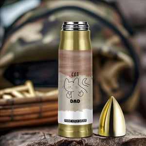 Funny Cat Dad Bullet Tumbler Father's Day Cat Lover Gag Gift TB10 Print Your Wear
