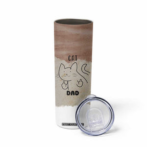Funny Cat Dad Skinny Tumbler Father's Day Cat Lover Gag Gift TB10 Print Your Wear