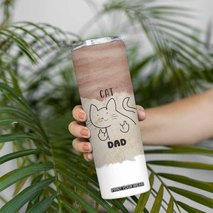 Funny Cat Dad Skinny Tumbler Father's Day Cat Lover Gag Gift TB10 Print Your Wear