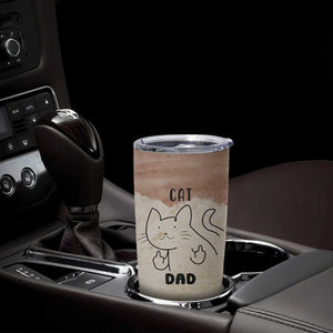 Funny Cat Dad Tumbler Cup Father's Day Cat Lover Gag Gift TB10 Print Your Wear