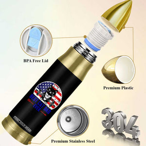 Best Cat Dad Ever Bullet Tumbler Funny Father's Day Cat Lover Gag Gift American Flag TB10 Print Your Wear