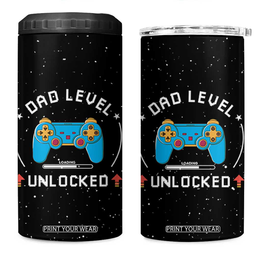 New Dad 4 in 1 Can Cooler Tumbler First Time Father's Day Expecting Dad Present TB10 One Size: 16 oz Black Print Your Wear