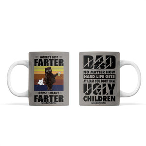 Funny Father's Day Gift For Dad Coffee Mug Papa Bear World's Best Farter I Mean Father TB10 Grey Print Your Wear