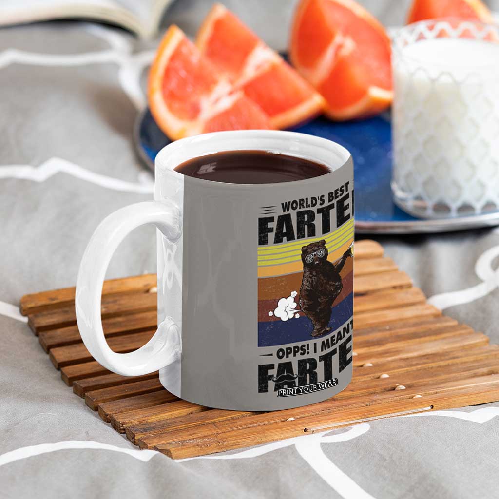 Funny Father's Day Gift For Dad Coffee Mug Papa Bear World's Best Farter I Mean Father TB10 Print Your Wear