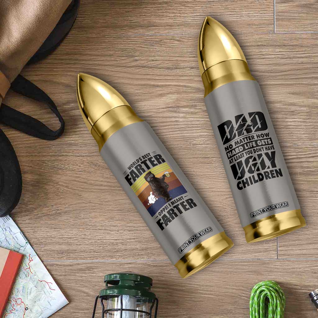 Funny Father's Day Gift For Dad Bullet Tumbler Papa Bear World's Best Farter I Mean Father TB10 Print Your Wear