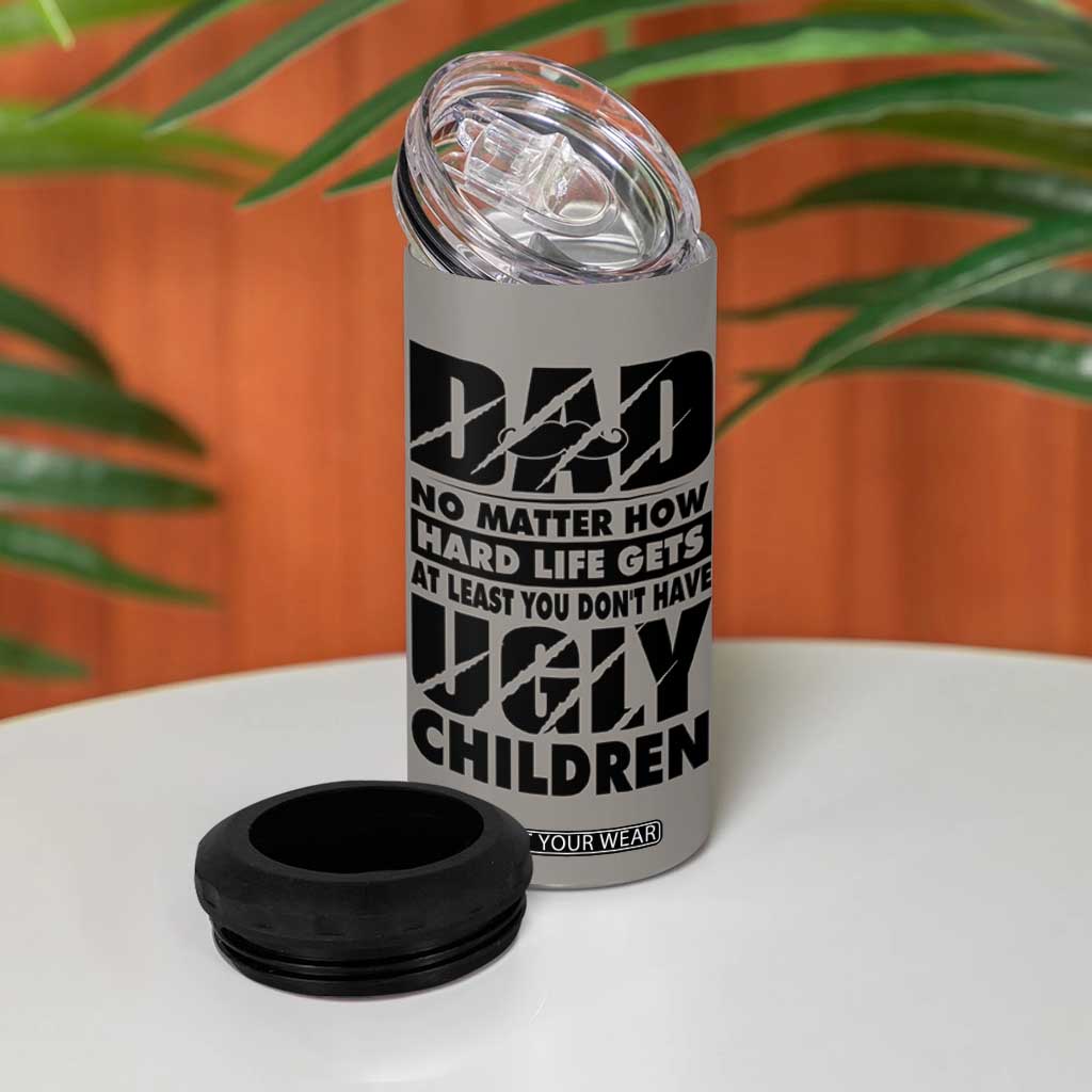Funny Father's Day Gift For Dad 4 in 1 Can Cooler Tumbler Papa Bear World's Best Farter I Mean Father TB10 Print Your Wear