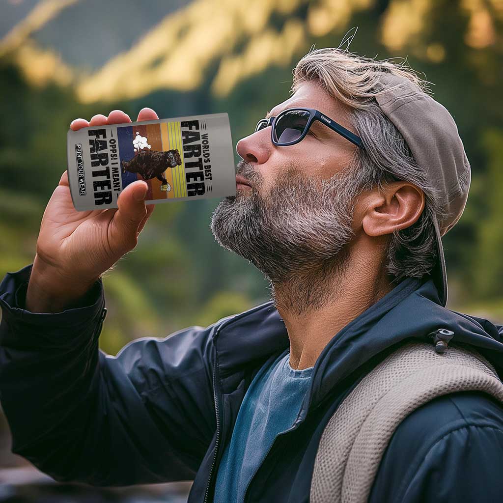 Funny Father's Day Gift For Dad 4 in 1 Can Cooler Tumbler Papa Bear World's Best Farter I Mean Father TB10 Print Your Wear