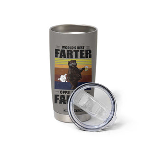 Funny Father's Day Gift For Dad Tumbler Cup Papa Bear World's Best Farter I Mean Father TB10 Print Your Wear