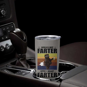 Funny Father's Day Gift For Dad Tumbler Cup Papa Bear World's Best Farter I Mean Father TB10 Print Your Wear