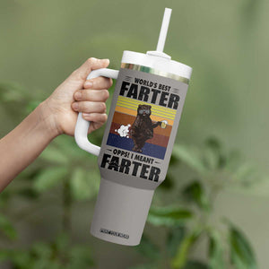 Funny Father's Day Gift For Dad Tumbler With Handle Papa Bear World's Best Farter I Mean Father TB10 Print Your Wear