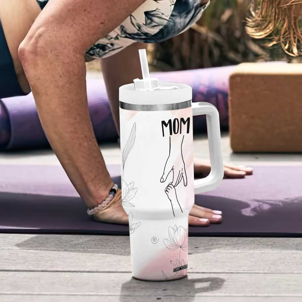 Mom Gifts Tumbler With Handle Mama Holding Hands Mothers Day Gift TB10 Print Your Wear