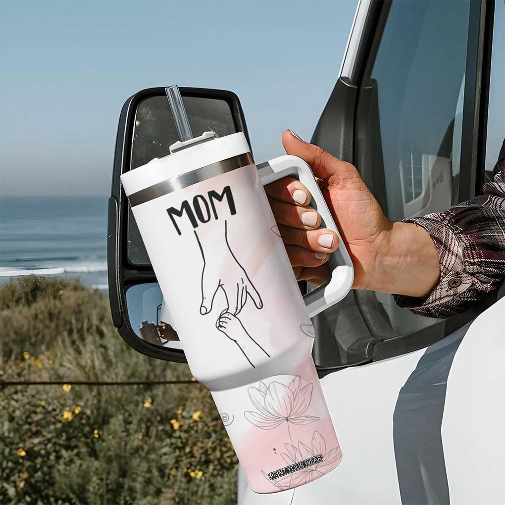 Mom Gifts Tumbler With Handle Mama Holding Hands Mothers Day Gift TB10 Print Your Wear