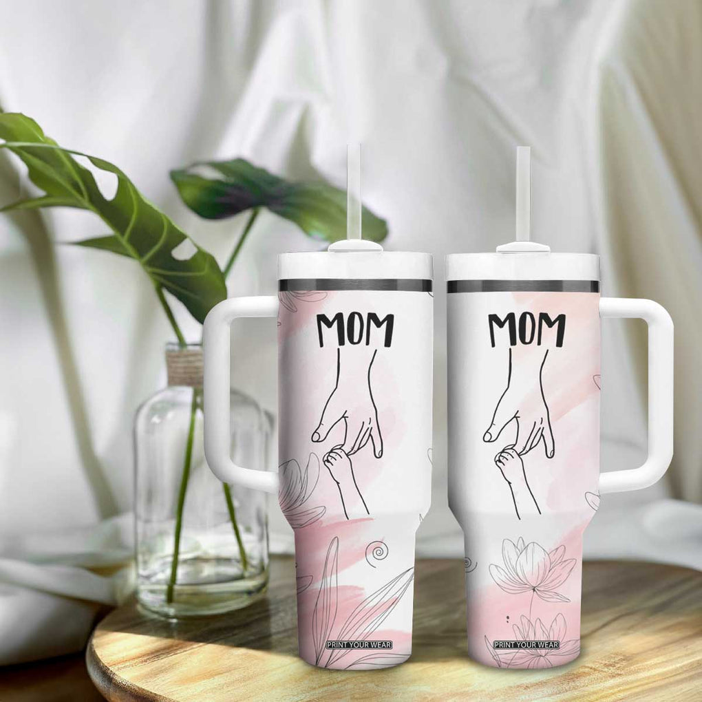 Mom Gifts Tumbler With Handle Mama Holding Hands Mothers Day Gift TB10 Print Your Wear
