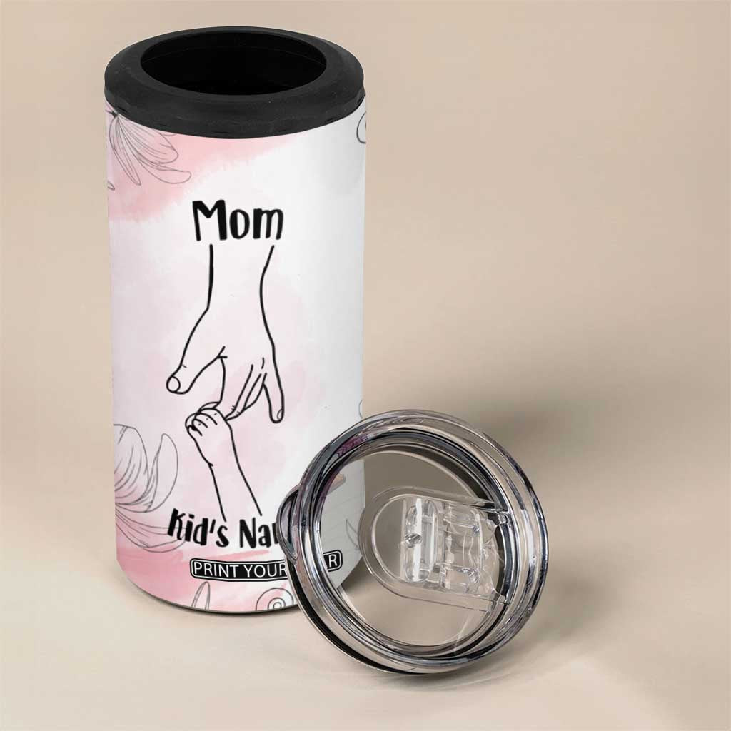 Personalized Mom Gifts 4 in 1 Can Cooler Tumbler Mama Holding Hands Custom Kid Names Mothers Day Gift TB10 Print Your Wear
