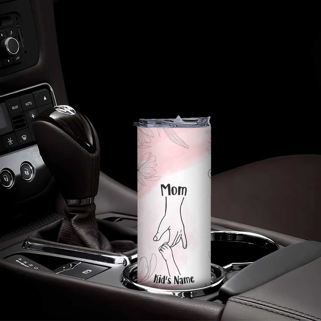 Personalized Mom Gifts Skinny Tumbler Mama Holding Hands Custom Kid Names Mothers Day Gift TB10 Print Your Wear