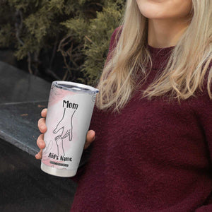 Personalized Mom Gifts Tumbler Cup Mama Holding Hands Custom Kid Names Mothers Day Gift TB10 Print Your Wear
