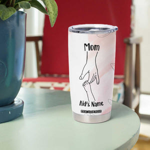 Personalized Mom Gifts Tumbler Cup Mama Holding Hands Custom Kid Names Mothers Day Gift TB10 Print Your Wear
