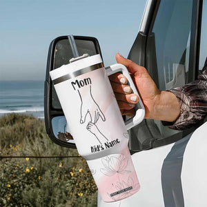 Personalized Mom Gifts Tumbler With Handle Mama Holding Hands Custom Kid Names Mothers Day Gift TB10 Print Your Wear
