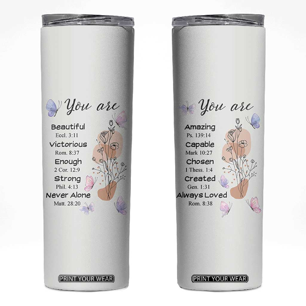 Christian Gifts for Women Faith Skinny Tumbler Mothers Day Bible Encouragement Inspirational Gift TB10 Cream Print Your Wear