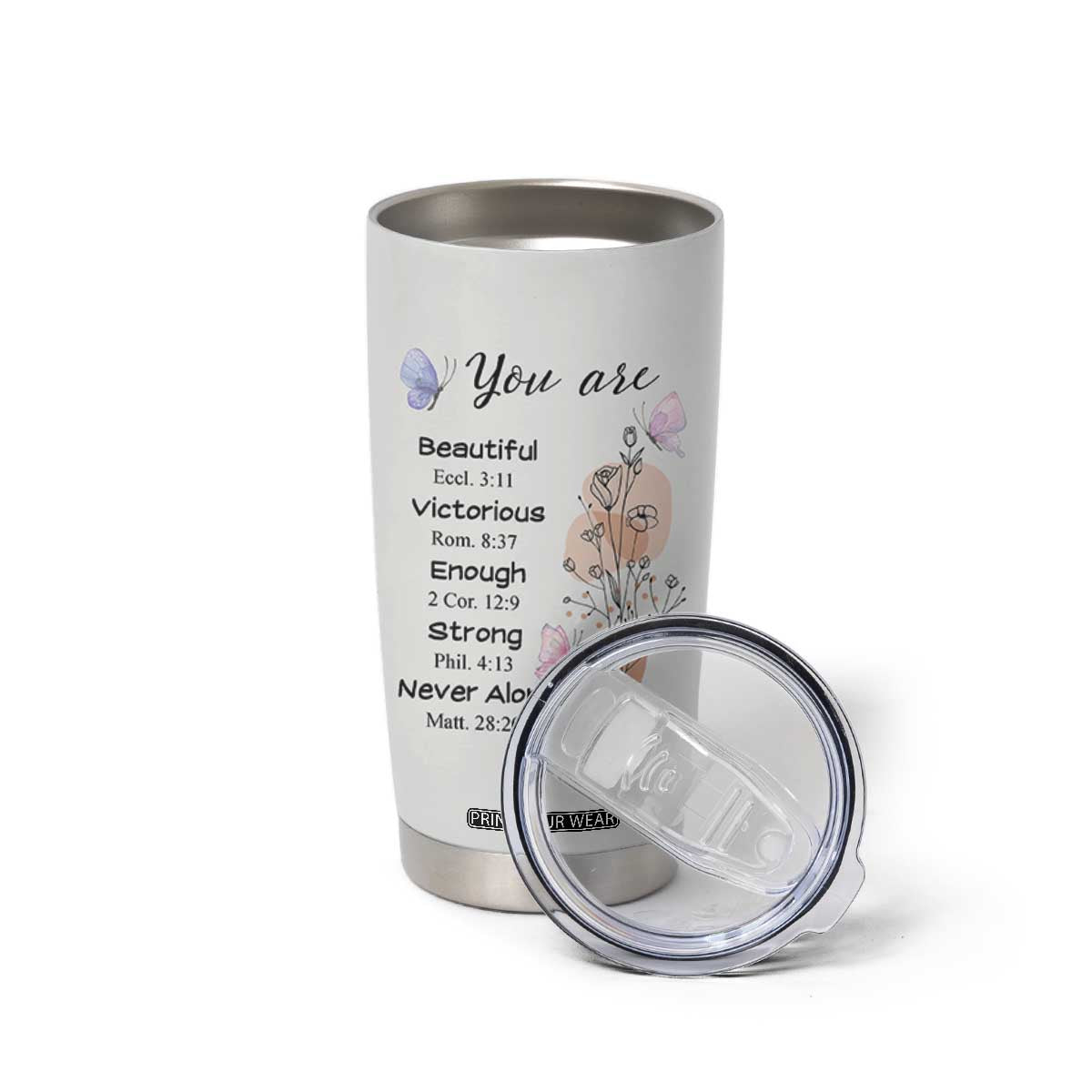 Christian Gifts for Women Faith Tumbler Cup Mothers Day Bible Encouragement Inspirational Gift TB10 Print Your Wear
