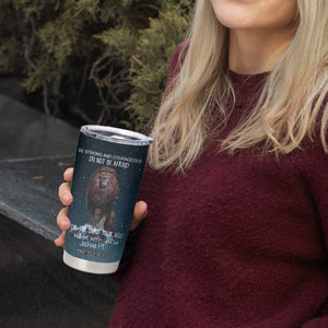 Bible Verse Tumbler Cup Inspirational Scripture Strong & Courageous Joshua 1:9 TB10 Print Your Wear