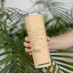 Vintage Christian Skinny Tumbler Be Strong and Courageous Joshua 1:9 Bible Verse TB10 Print Your Wear
