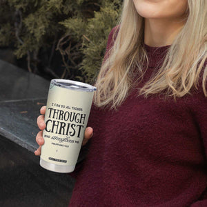 Christian Gifts for Women Faith Tumbler Cup Christ Encouraging Bible Verse Cute Butterflies TB10 Print Your Wear
