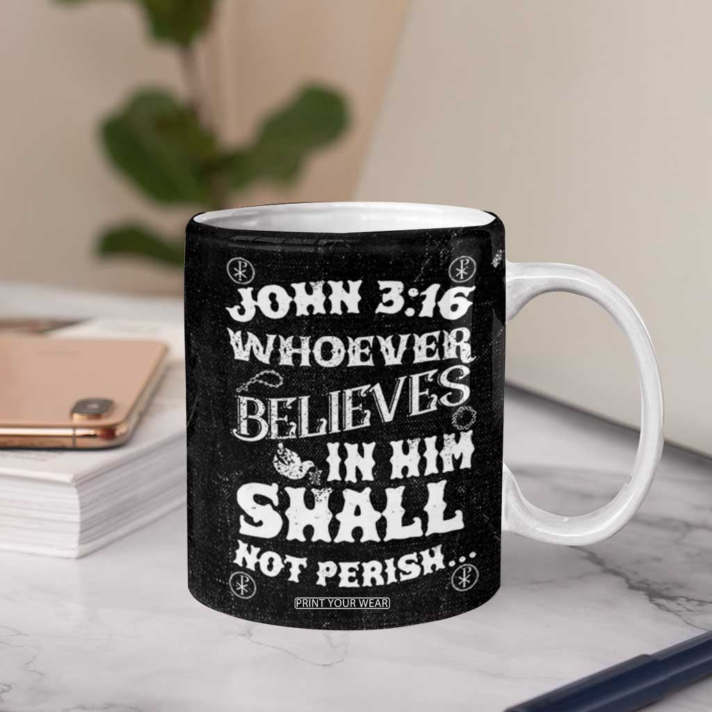 Christian Gifts for Men Coffee Mug Inspirational Bible Verse John 3:16 TB10 Print Your Wear