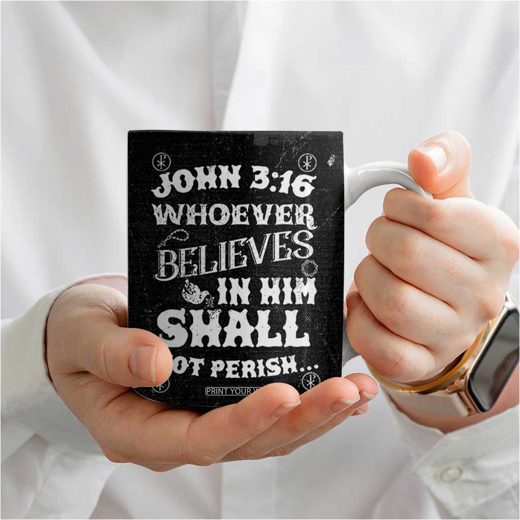 Christian Gifts for Men Coffee Mug Inspirational Bible Verse John 3:16 TB10 Print Your Wear