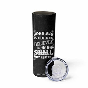 Christian Gifts for Men Skinny Tumbler Inspirational Bible Verse John 3:16 TB10 Print Your Wear