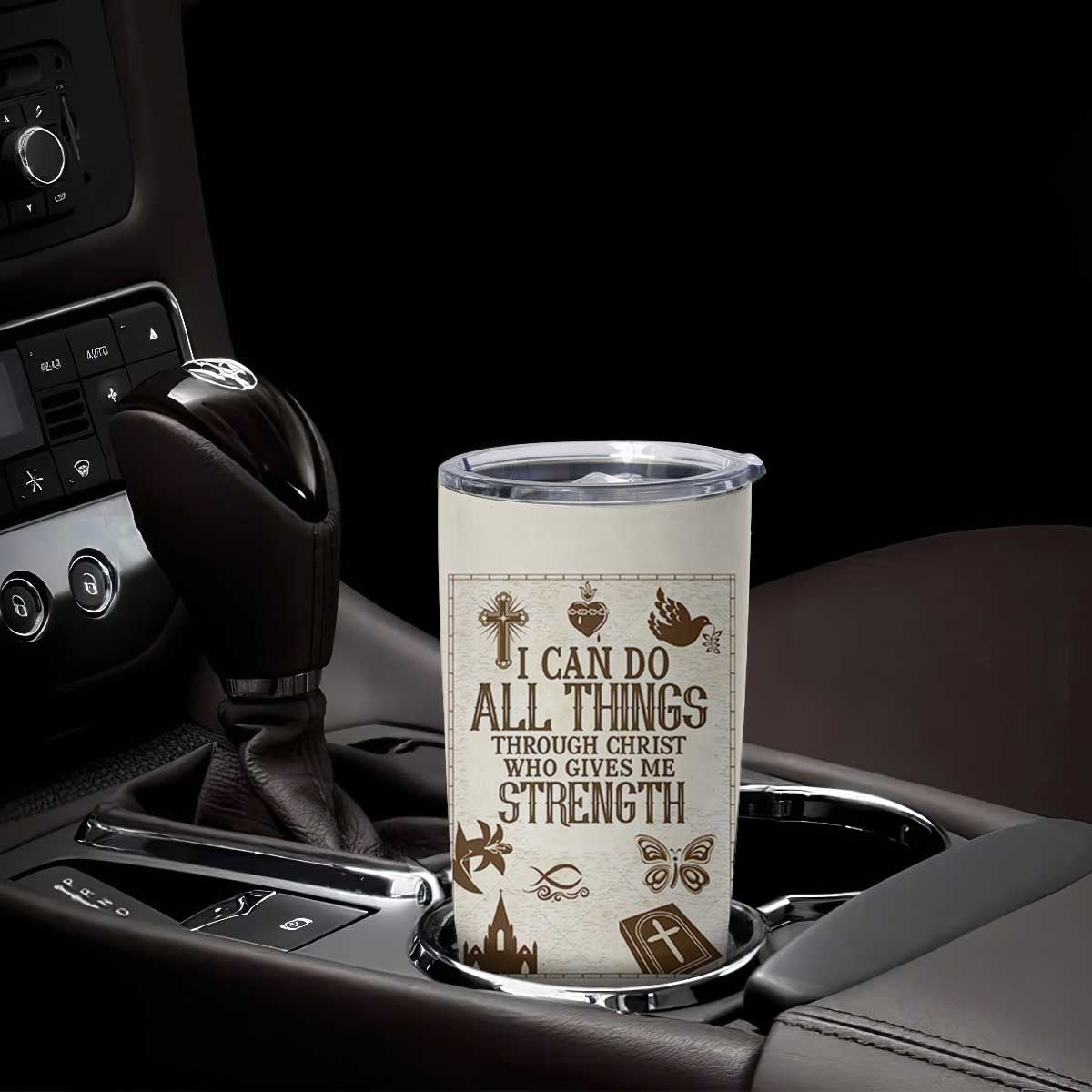 Christian Gifts Tumbler Cup I Can Do All Things Through Christ Bible Verse Philippians 4:13 TB10 Print Your Wear