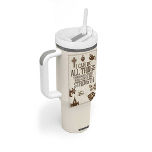 Christian Gifts Tumbler With Handle I Can Do All Things Through Christ Bible Verse Philippians 4:13 TB10 Print Your Wear