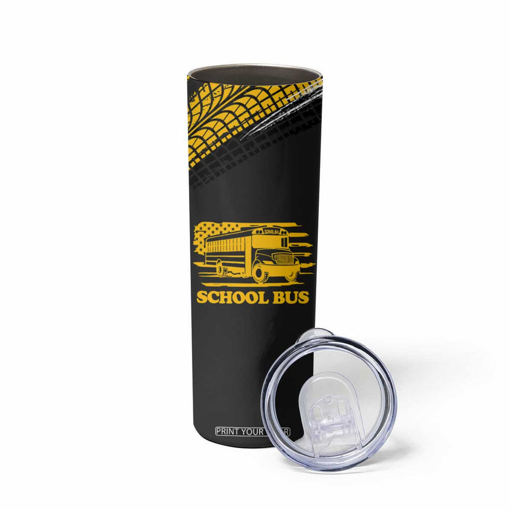 School Bus Driver Appreciation Skinny Tumbler Funny Nutrition Facts American USA Flag TB10 Print Your Wear